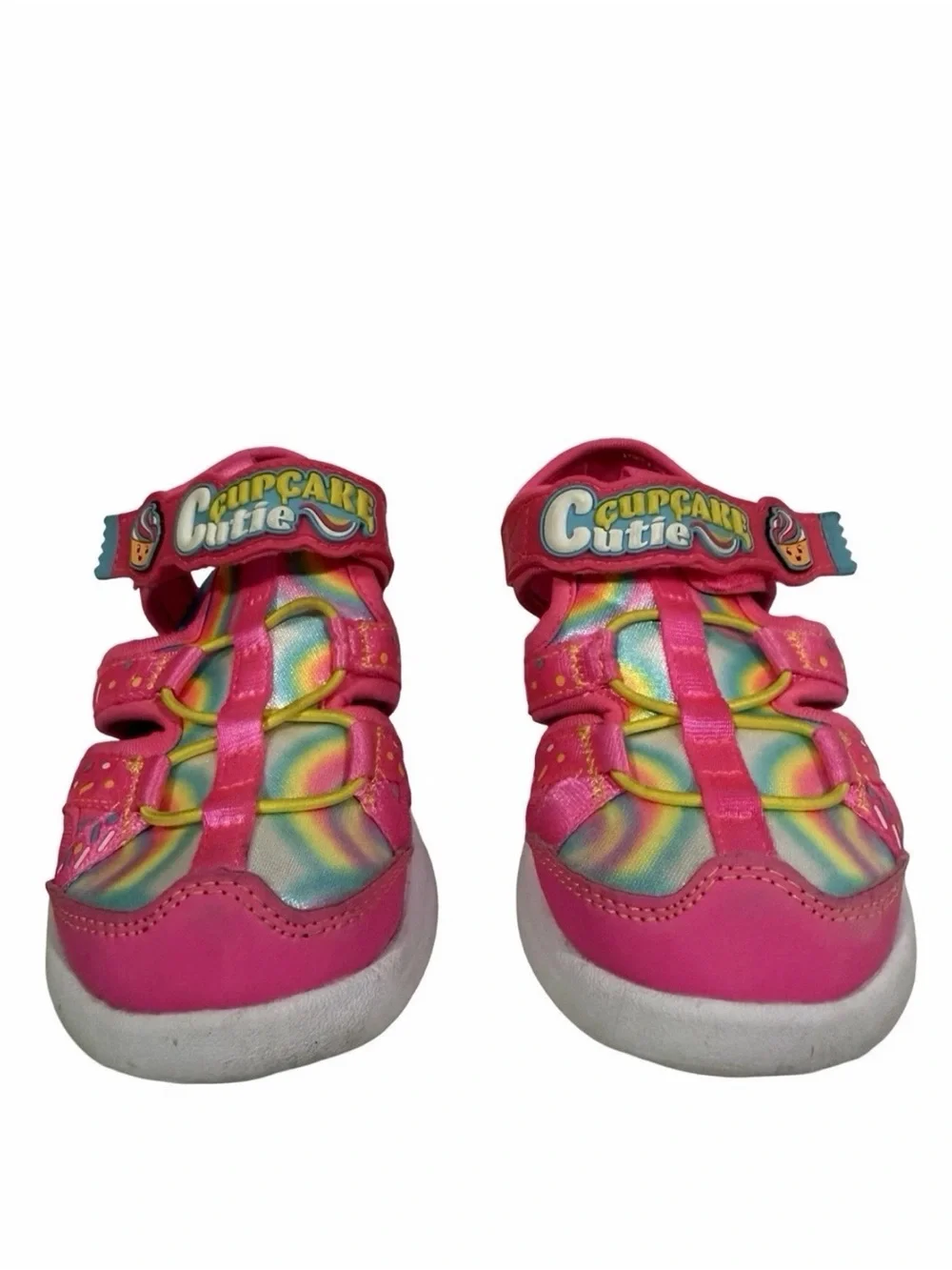 Skechers Girls Jumpsters Sandal Rainbow Sneakers, Cup Cake Cutie Size 8